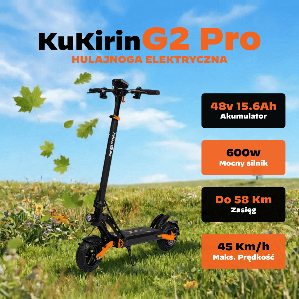 Hulajnoga Elektryczna Kukirin G2 Pro | Moc 720WH | Prędkość Maksymalna 45KM/H