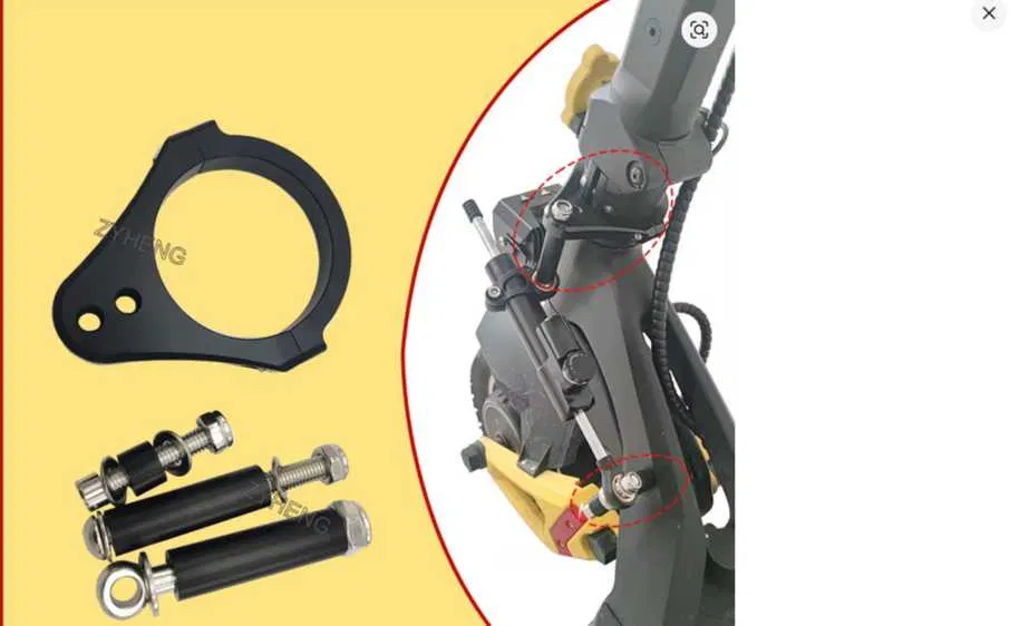 Amortyzator skrętu do KuKirin G3 Pro – zestaw PREMIUM poprawiający stabilność jazdy