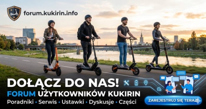 Twoja hulajnoga KuKirin zasługuje na więcej! Dołącz do największej społeczności w Polsce.